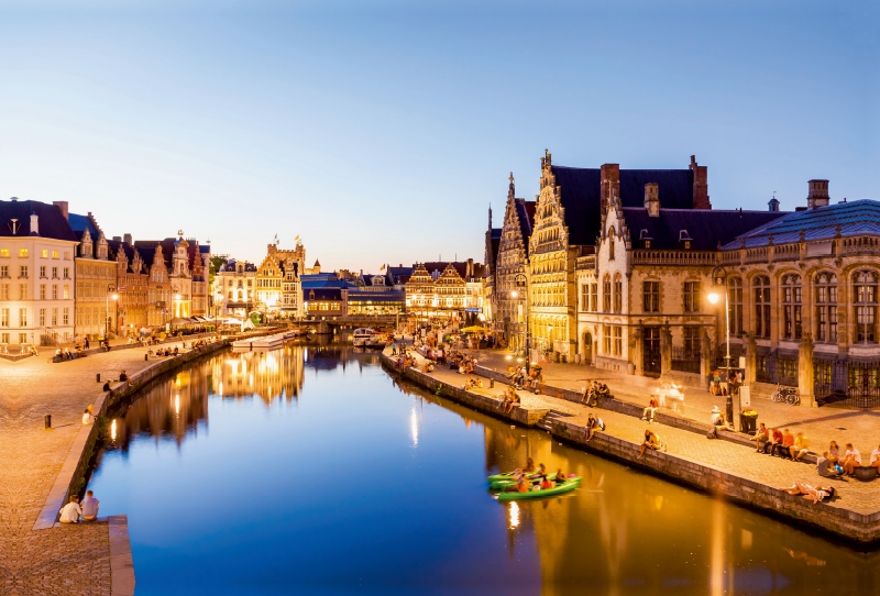 Korenlei und Graslei in der Altstadt von Gent