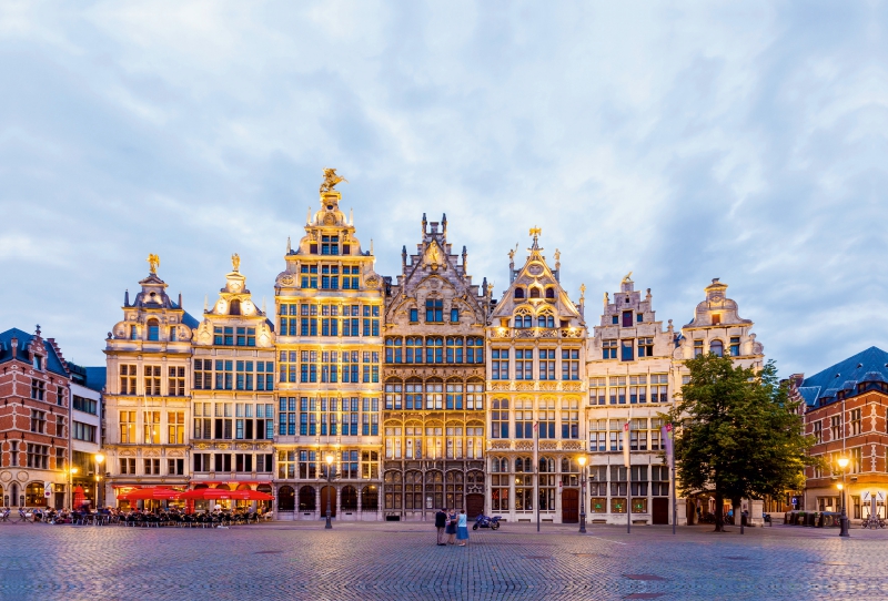 Zunfthäuser am Grote Markt in Antwerpen