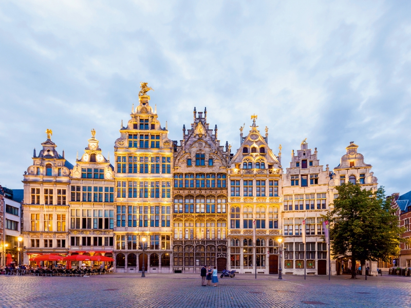 Zunfthäuser am Grote Markt in Antwerpen