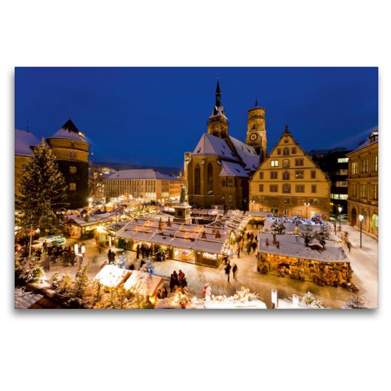 Weihnachtsmarkt auf dem Schillerplatz in Stuttgart