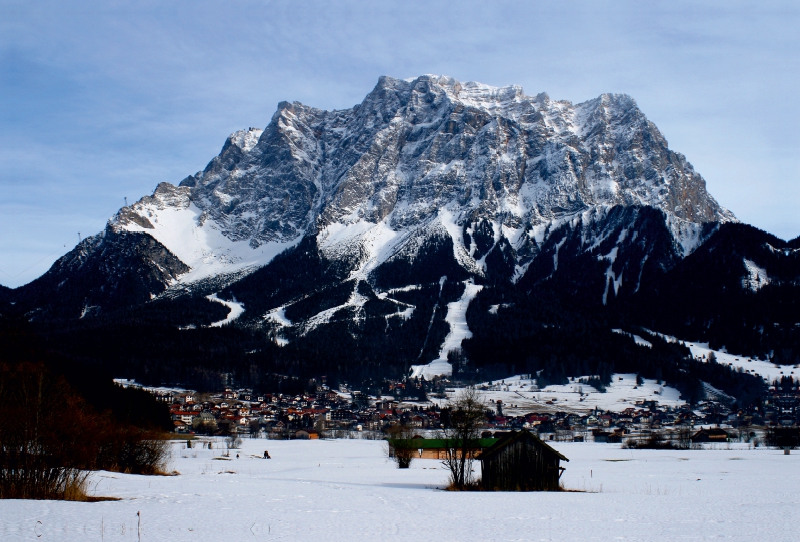 Zugspitzmassiv von Ehrwald aus, Österreich