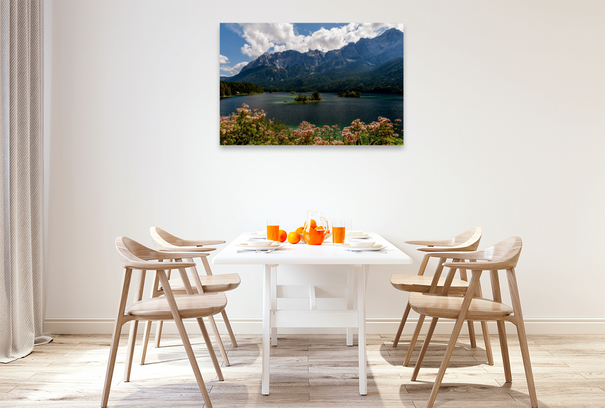 Eibsee mit Blick auf das Zugspitzmassiv