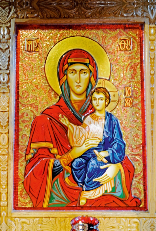 Madonna mit Kind, Biserica Curtea Veche, Verkündigungskirche