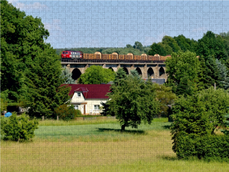 OHE 200086 mit einem Holzzug aus Löbau in Demitz-Thumitz am 08.06.2016