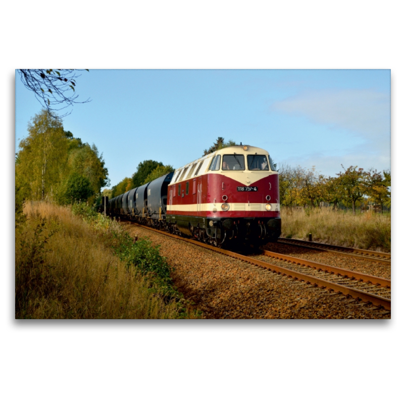 118 757-4 mit einem Getreidezug bei Medewitz am 23.10.2015