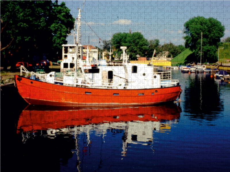 Hafen an der Mündung der Dange - Ein Motiv aus dem Kalender 'Magisches Memel - Litauens Tor zur Welt'