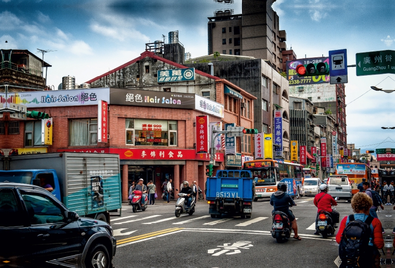 Straßenszene in Taipeh