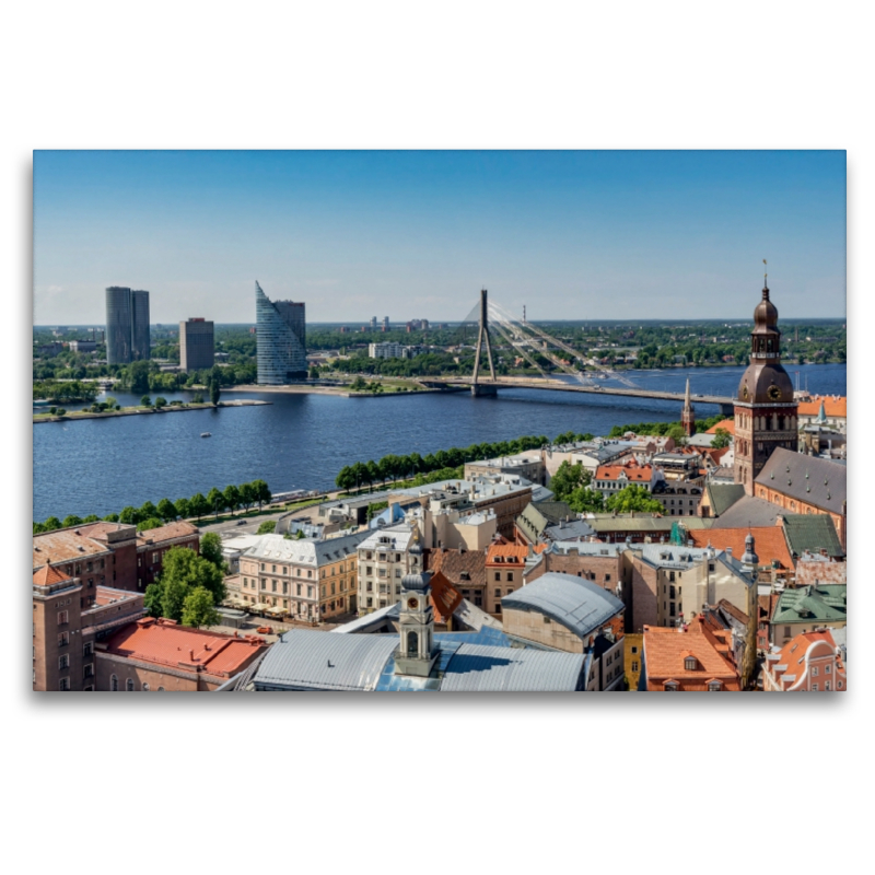 Blick über die Altstadt zum Fluss Düna (lettisch Daugava)