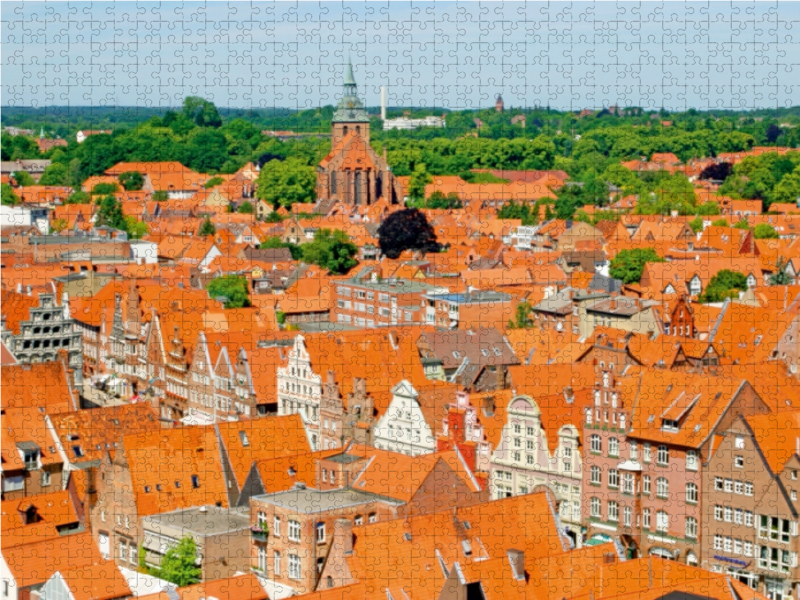 Blick auf die Altstadt vom Wasserturm, Lüneburg