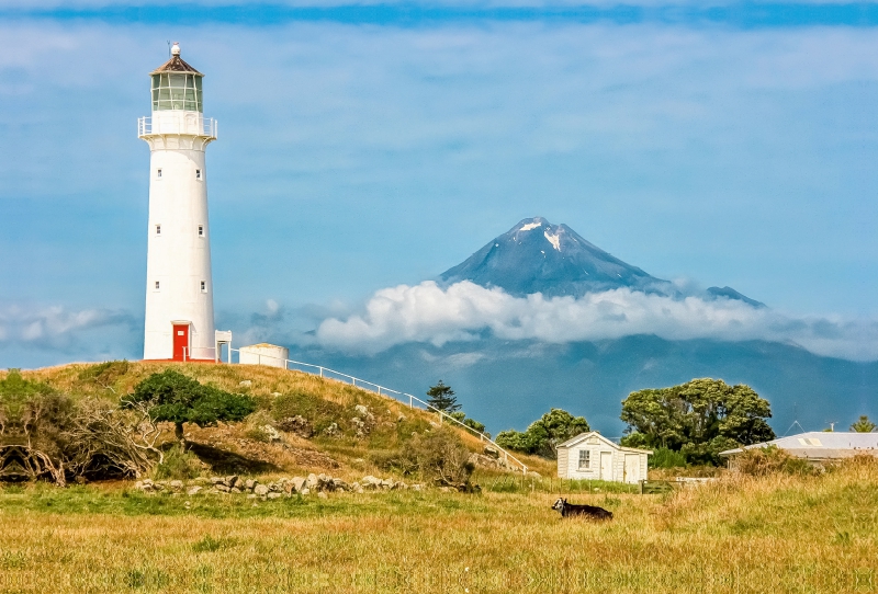 Leuchtturm am Mount Taranaki