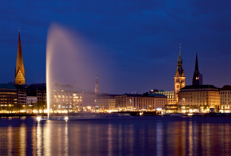 Binnenalster am Abend