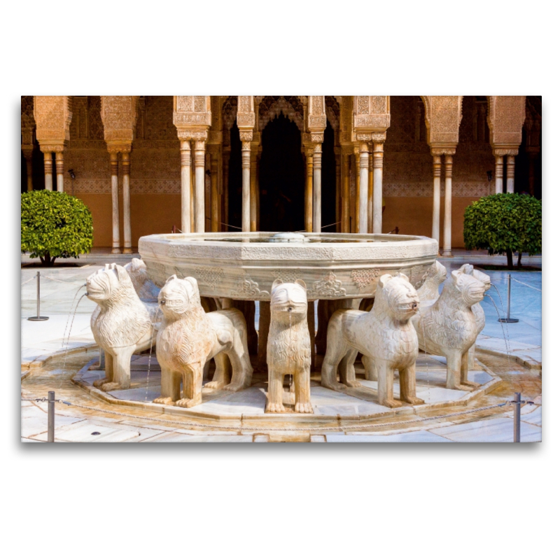 Löwenbrunnen in der Alhambra, Granada, Spanien