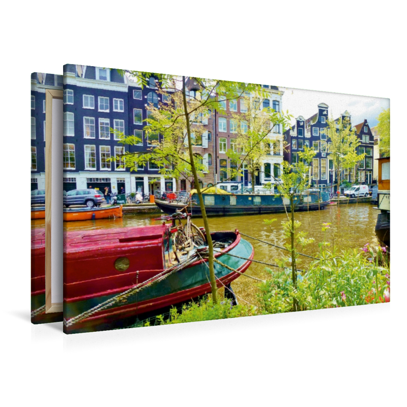 Amsterdam - Hausboote an der Prinsengracht