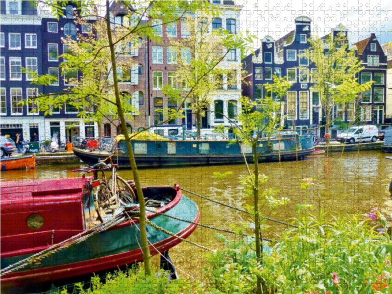 Amsterdam - Hausboote an der Prinsengracht