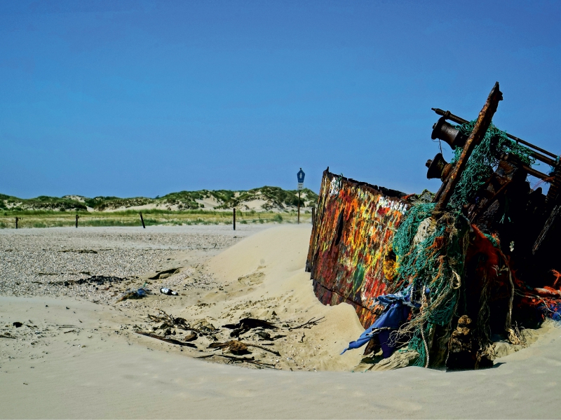 Das Wrack am Ende der Insel