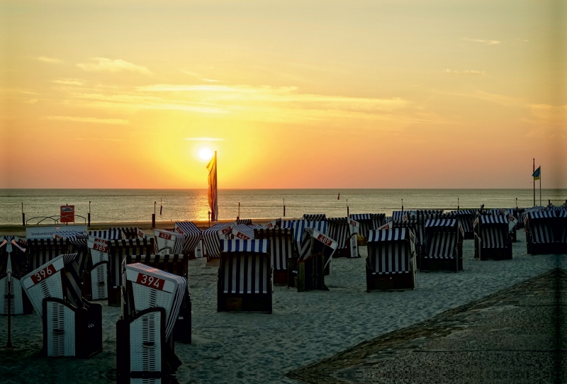 Norderney - Abend auf der Strandpromenade