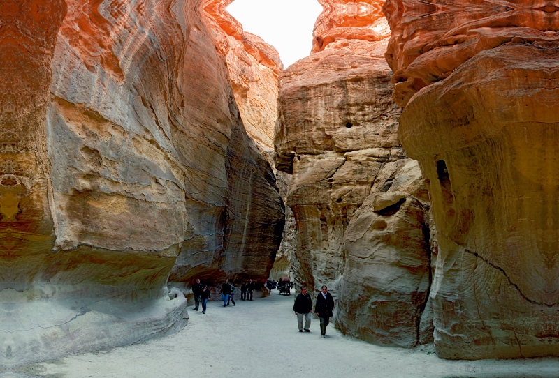 Der Siq, Eingang zur Felsenstadt Petra