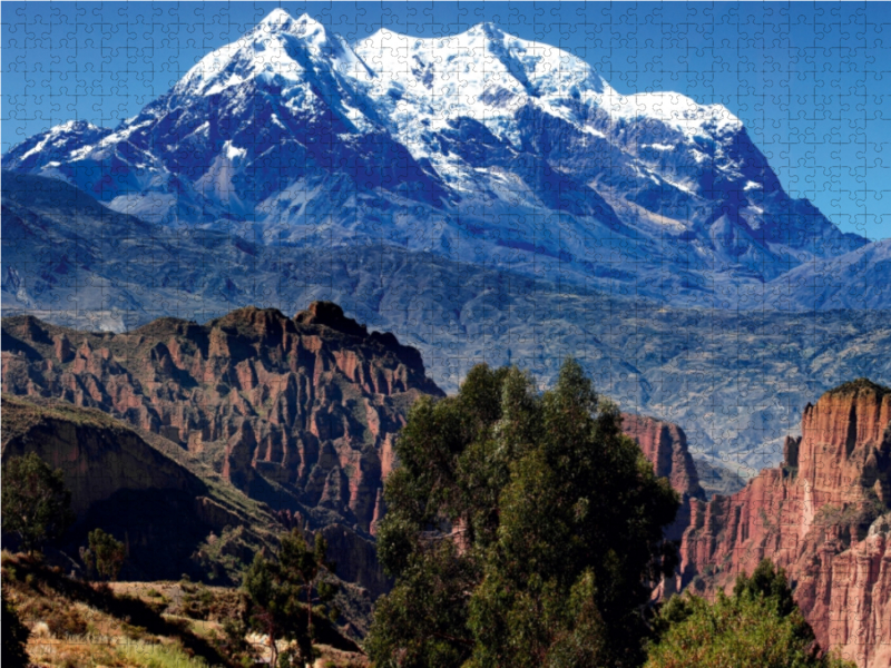 Illimani-Massiv mit Pico Sur, 6.462 m ü. M., Bolivien