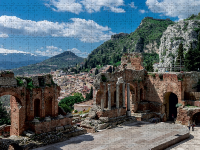 Teatro Greco mit Ätna im Hintergrund, Taormina