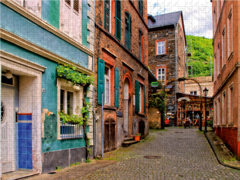 Blick auf einen typischen Baustil des Moselstädtchen Bernkastel- Kues