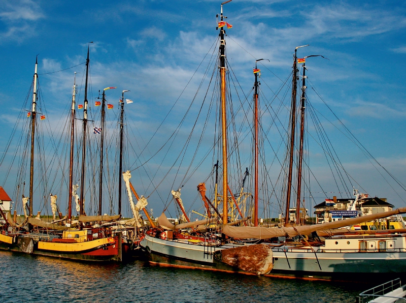 Segelschiffe im Oudeschild Hafen