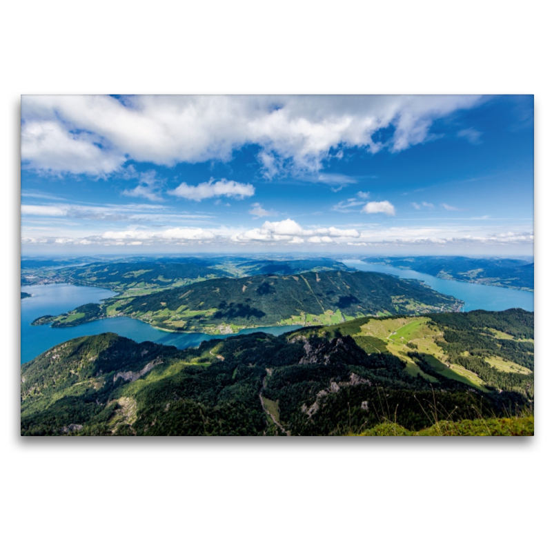 Mondsee und Attersee von der Schafbergspitze aus gesehen