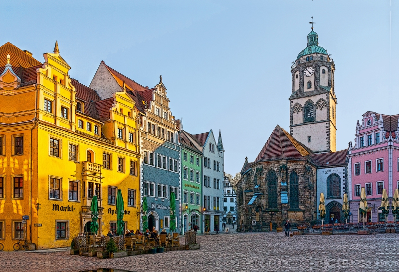 Markt mit Frauenkirche in Meißen