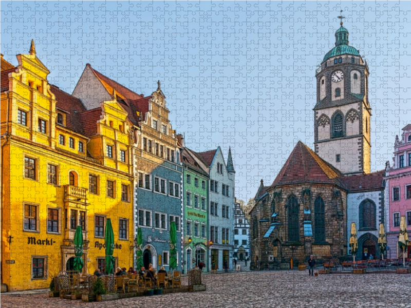 Markt mit Frauenkirche in Meißen