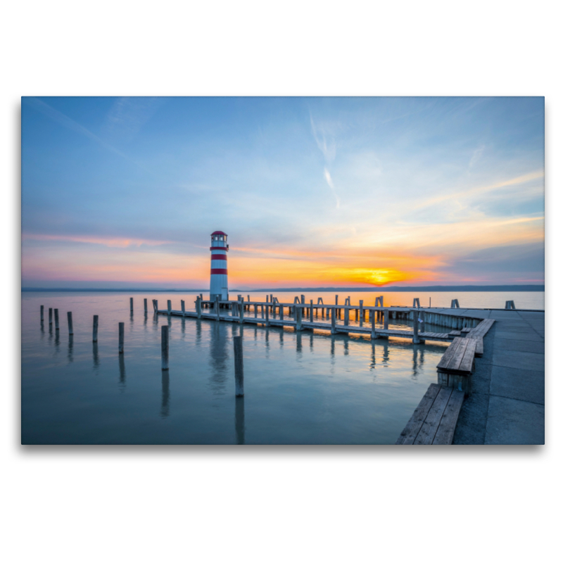 Leuchtturm in Podersdorf am Neusiedler See (Österreich)