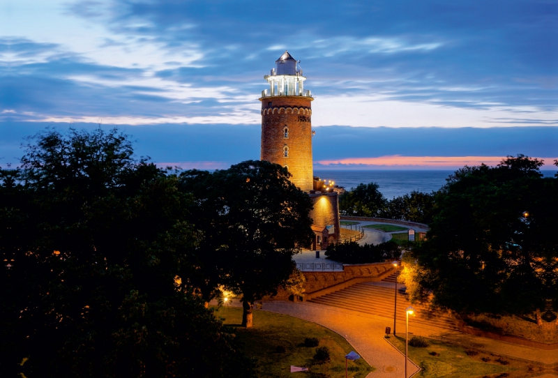 Leuchtturm an der Ostsee in Kolobrzeg (Polen)