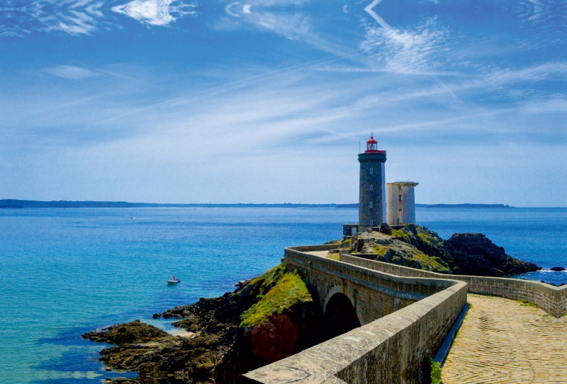 Phare du Petit Minou an der Meerenge von Brest (Frankreich)