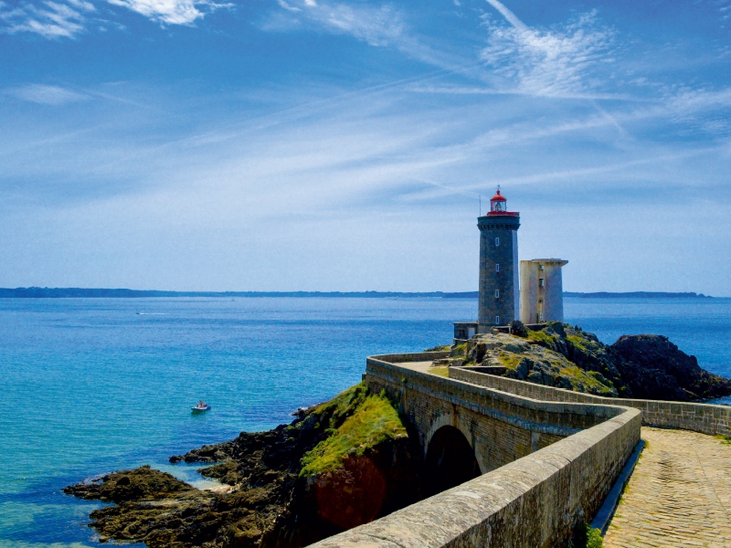 Phare du Petit Minou an der Meerenge von Brest (Frankreich)