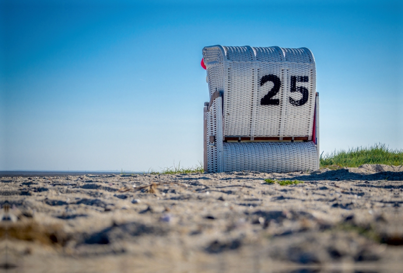 Strandkorb in Hooksiel im Landkreis Friesland