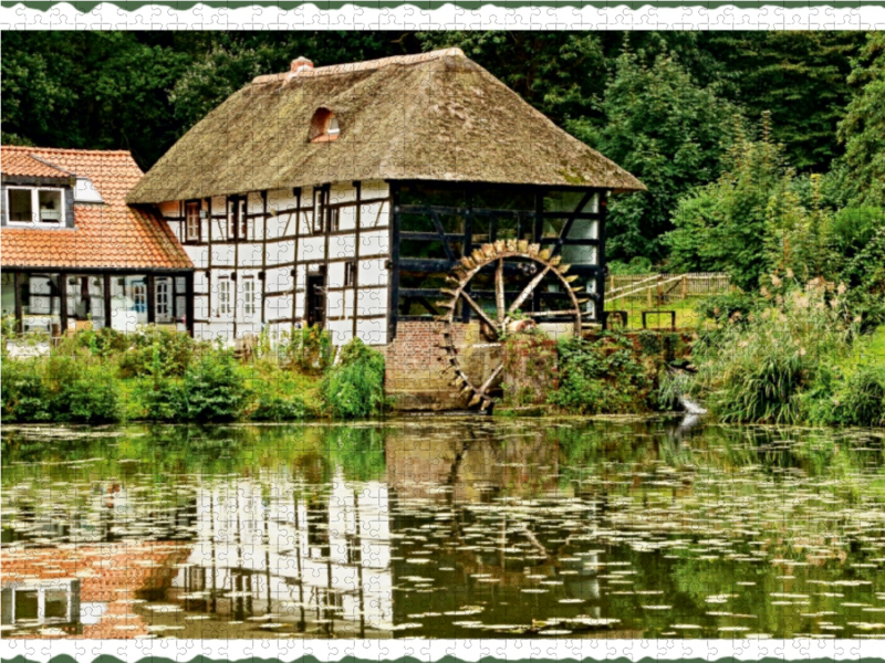 Ölmühle Tüschenbroich in Wegberg-Tüschenbroich, aus dem 17. Jahrhundert, heute ein Atelier