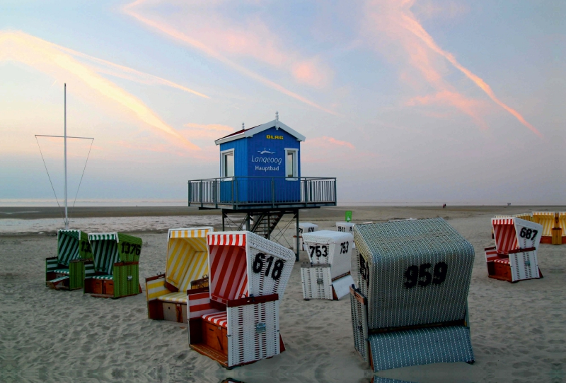 Dämmerung am Hauptbad Langeoog