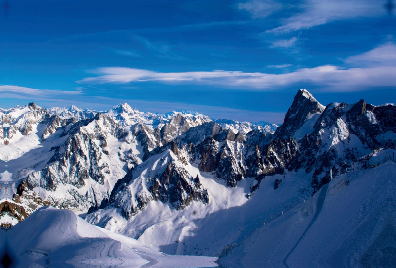 Blick vom Aiguille du Midi