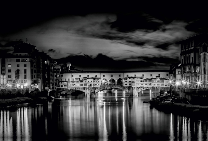 FLORENZ Ponte Vecchio bei Sonnenuntergang