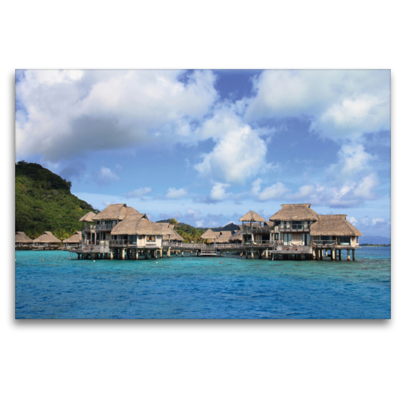 Luxus-Überwaserbungalows vor Bora Bora in der Südsee