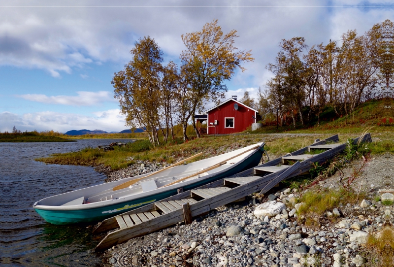 Haus an der E8 von Muonio nach Kilpisjärvi