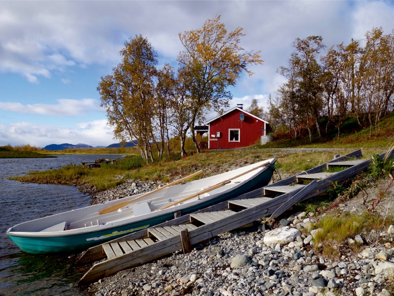 Haus an der E8 von Muonio nach Kilpisjärvi