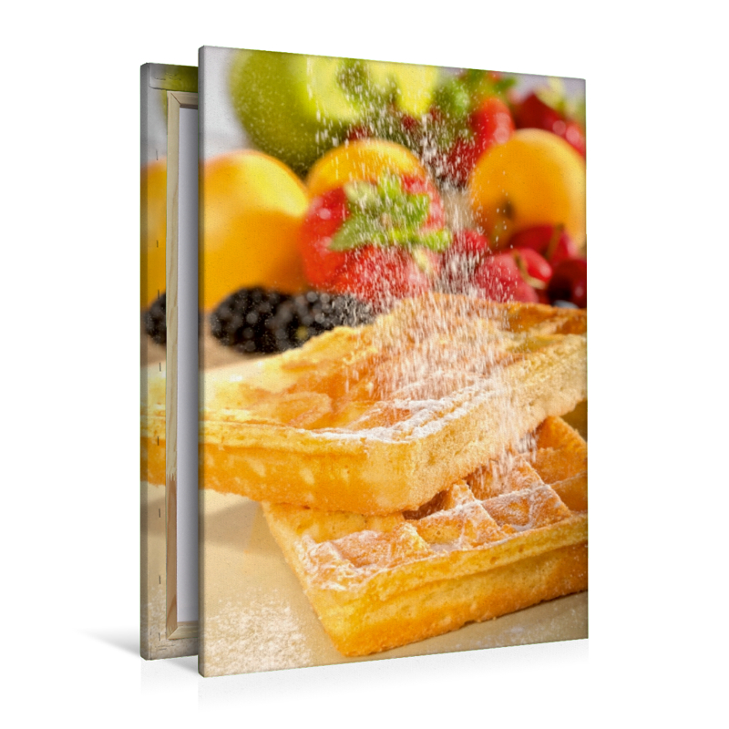 Frische Waffeln mit Obst