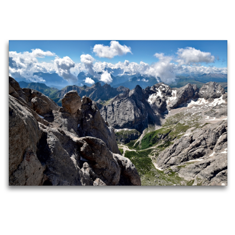 Blick von der Marmolada nach Süden