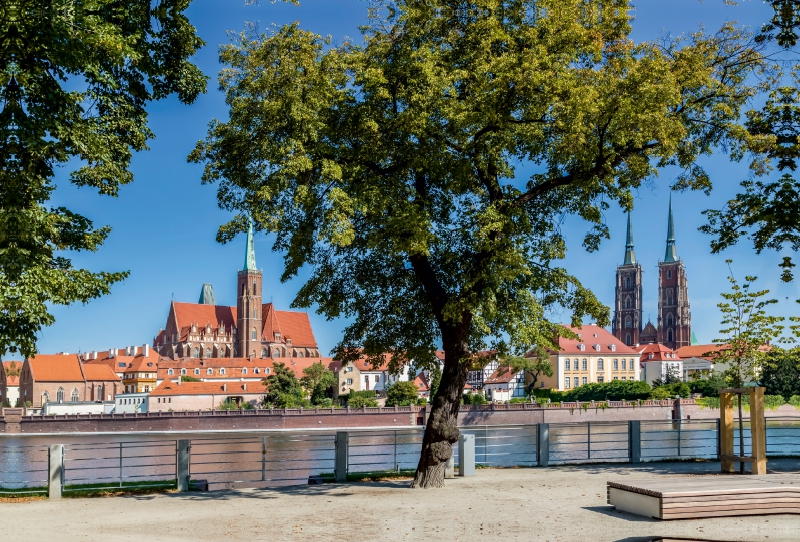 BRESLAU Dominsel mit Kreuzkirche und Breslauer Dom