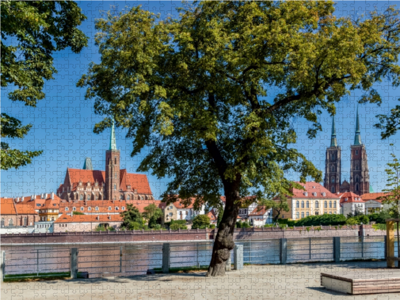 BRESLAU Dominsel mit Kreuzkirche und Breslauer Dom