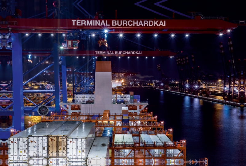 Container-Terminal Burchardkai von der Cap San Nikolas