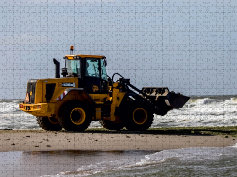 Bagger am Strand