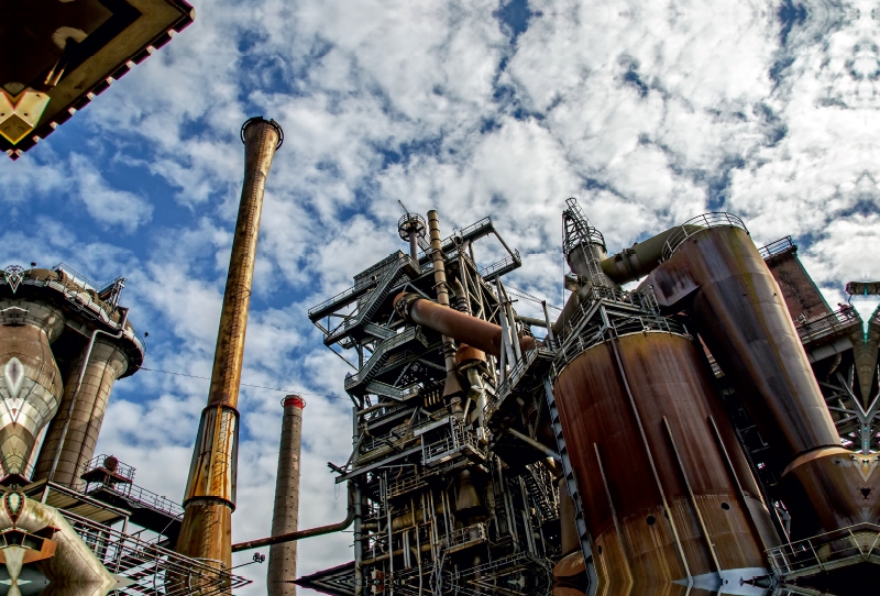 Der Himmel über dem Landschaftspark Duisburg