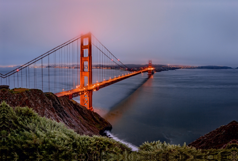 Golden Gate Bridge zur frühen Morgenstunde