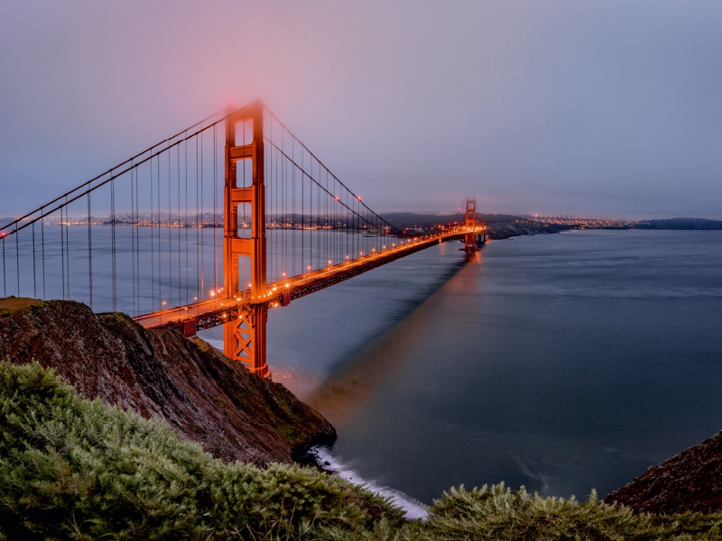 Golden Gate Bridge zur frühen Morgenstunde