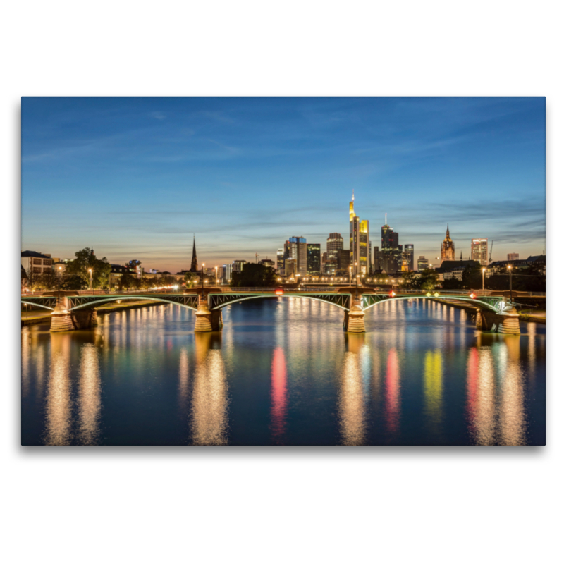 Skyline Frankfurt und Ignatz-Bubis-Brücke